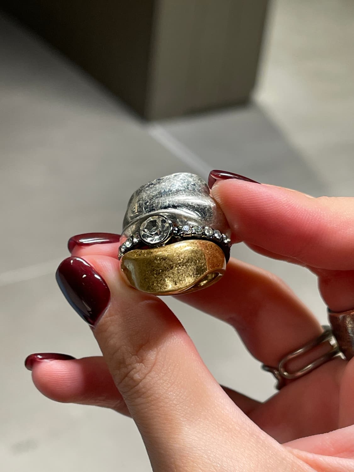 골드 & 실버 레이어드 반지 세트 상품이미지1