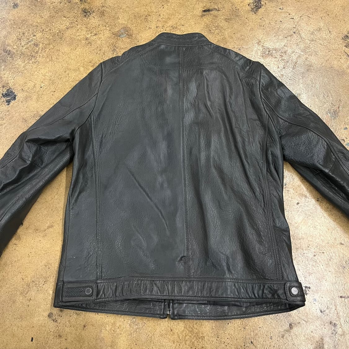 [정품/110] 닥스 블랙 레더 자켓 b17 상품이미지4