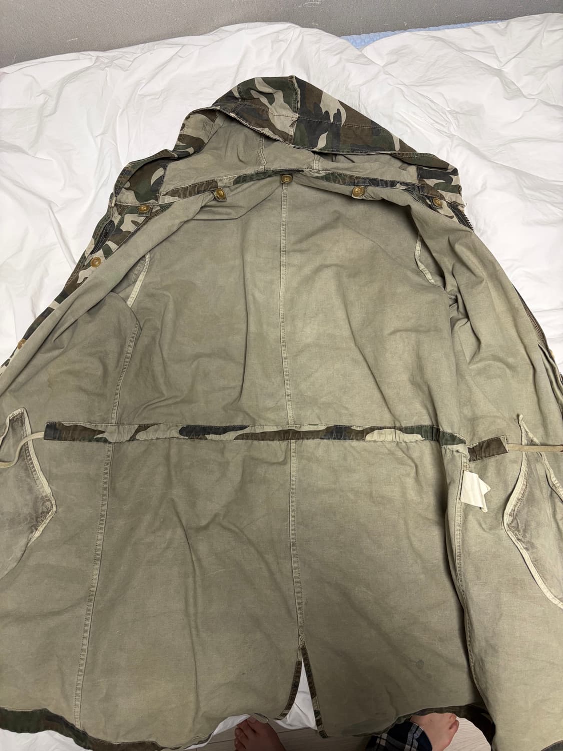 이탈리아 빈티지 Martes Srl 카모플라쥬 후드 야상 자켓 상품이미지6