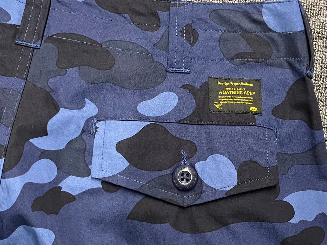 [S,M,2XL] 베이프 컬러카모 6포켓팬츠 새제품 상품이미지6