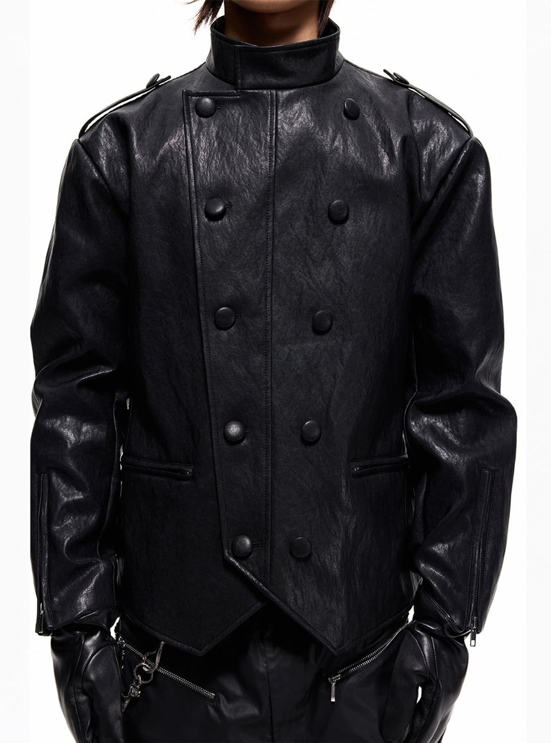 Dark Order Deconstructed Leather Jacket 상품이미지2