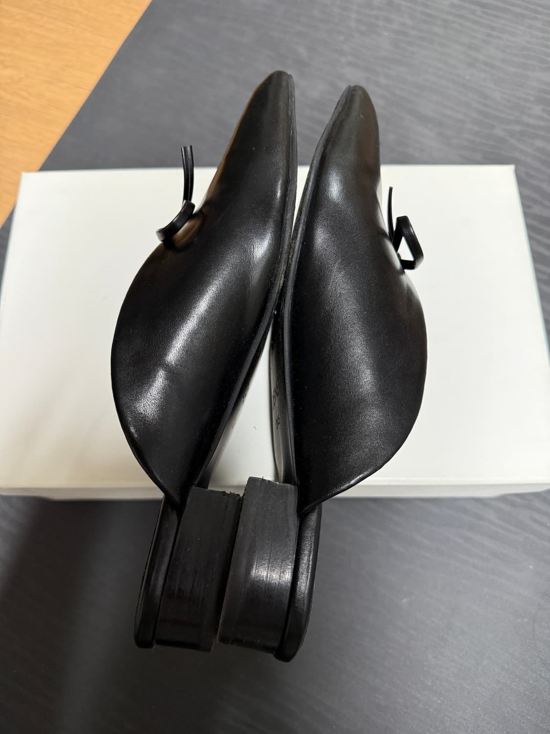 다이닛 리본 스틸레토 뮬 블랙 245 상품이미지2