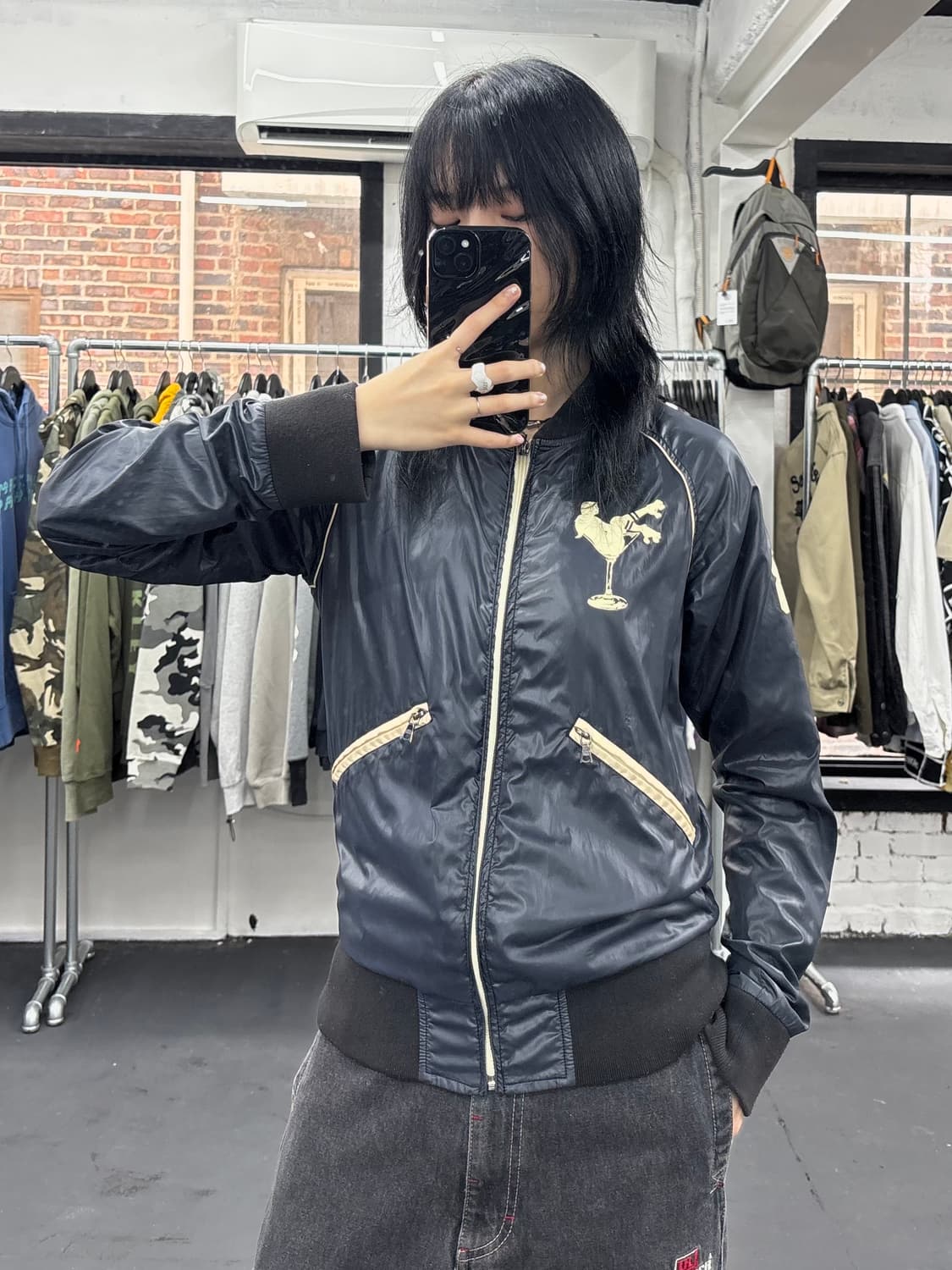 히스테릭 글래머 나일론 블루종 자켓 상품이미지2