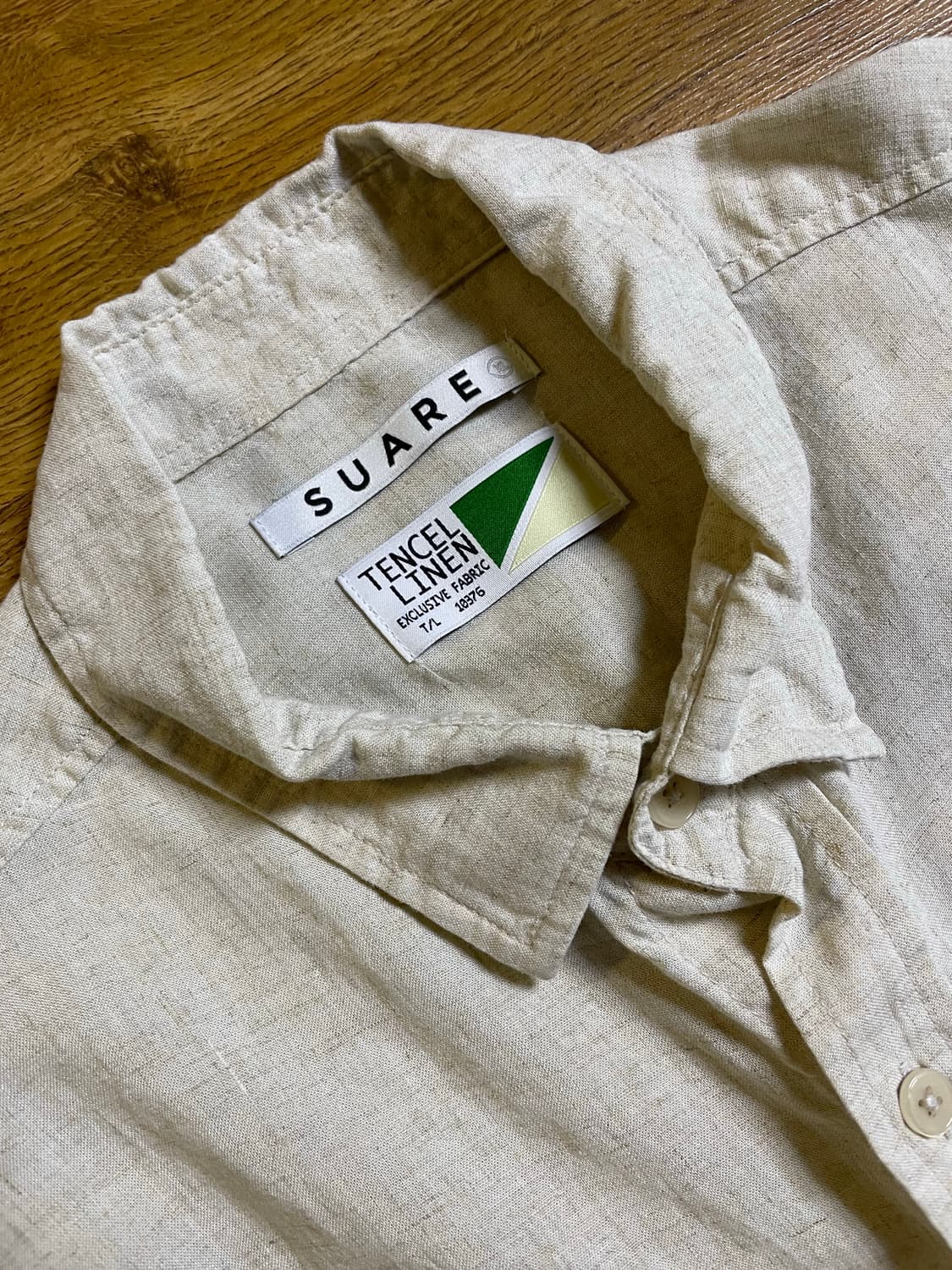 수아레 에센셜 텐셀 린넨 셔츠 오트밀 xl 상품이미지2