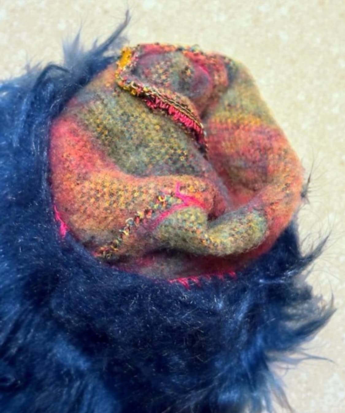 비비안 웨스트우드 컬러체크 Fur 장식 패션장갑(새상품) 상품이미지5