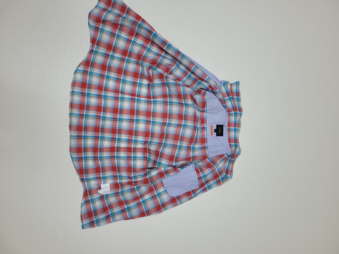 캘번 KELBURN 남자 반팔 체크셔츠 105 레드 상품이미지8