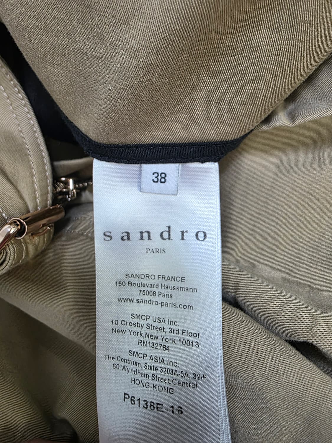 Sandro 샌드로 하이웨스트 벨트 포인트 팬츠 38 상품이미지5