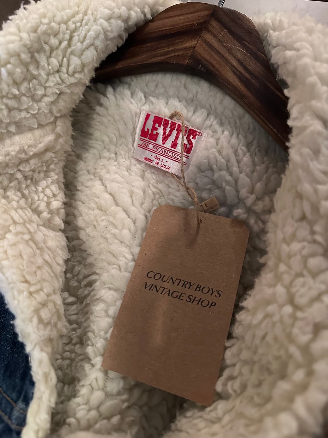 90s USA 빈티지 리바이스 3세대 셰르파 데님 자켓 상품이미지7