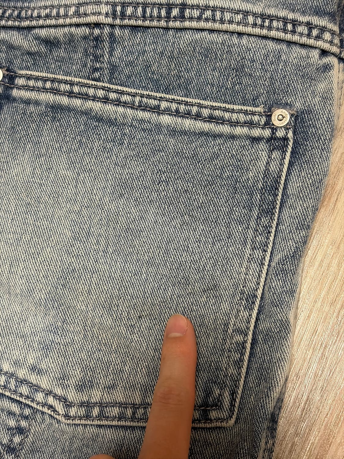 앤더슨벨 워시드블루 와이드레그 지퍼진 29 상품이미지10