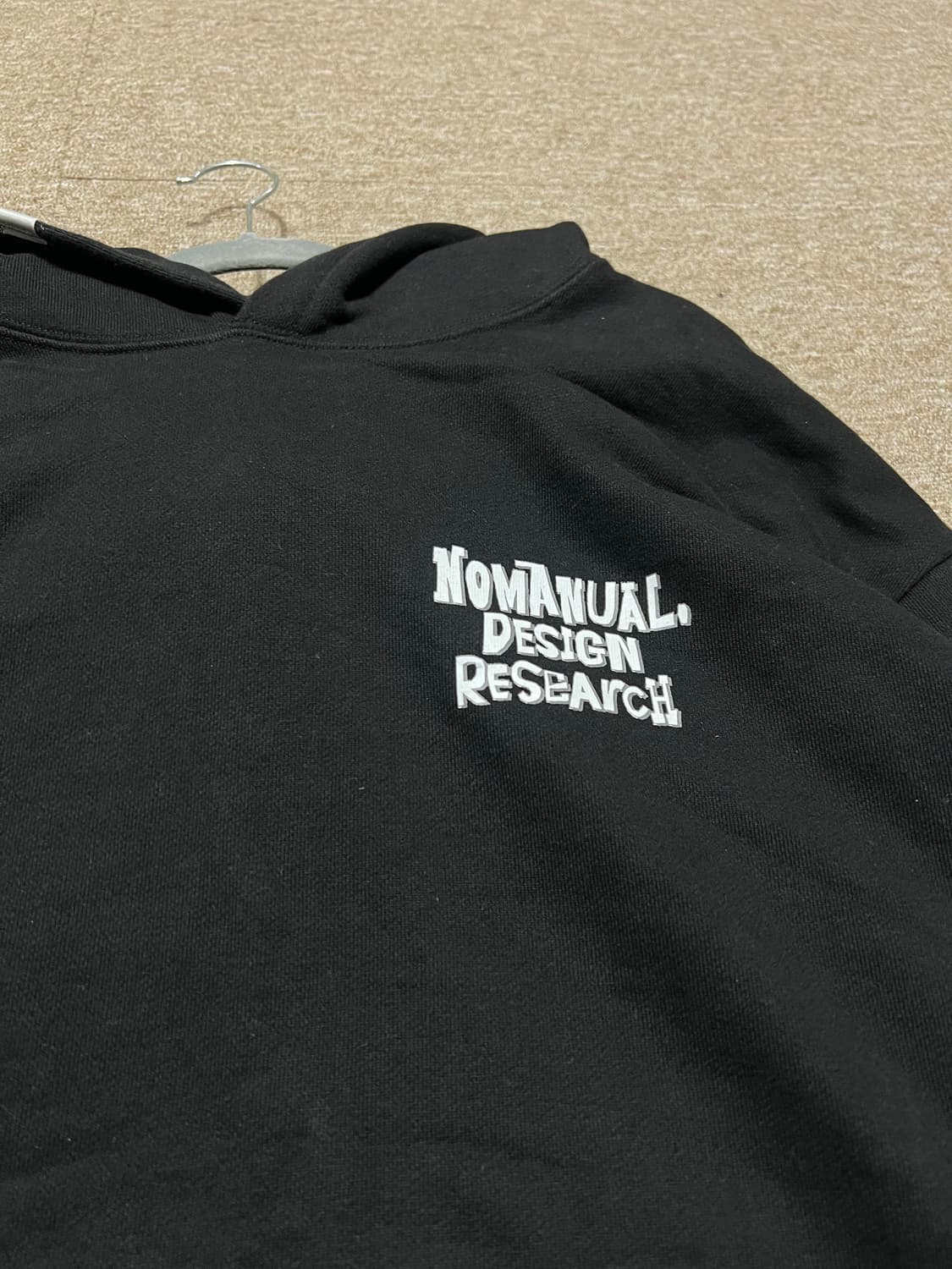 노매뉴얼 오버핏 검정 후드티 XL 상품이미지3