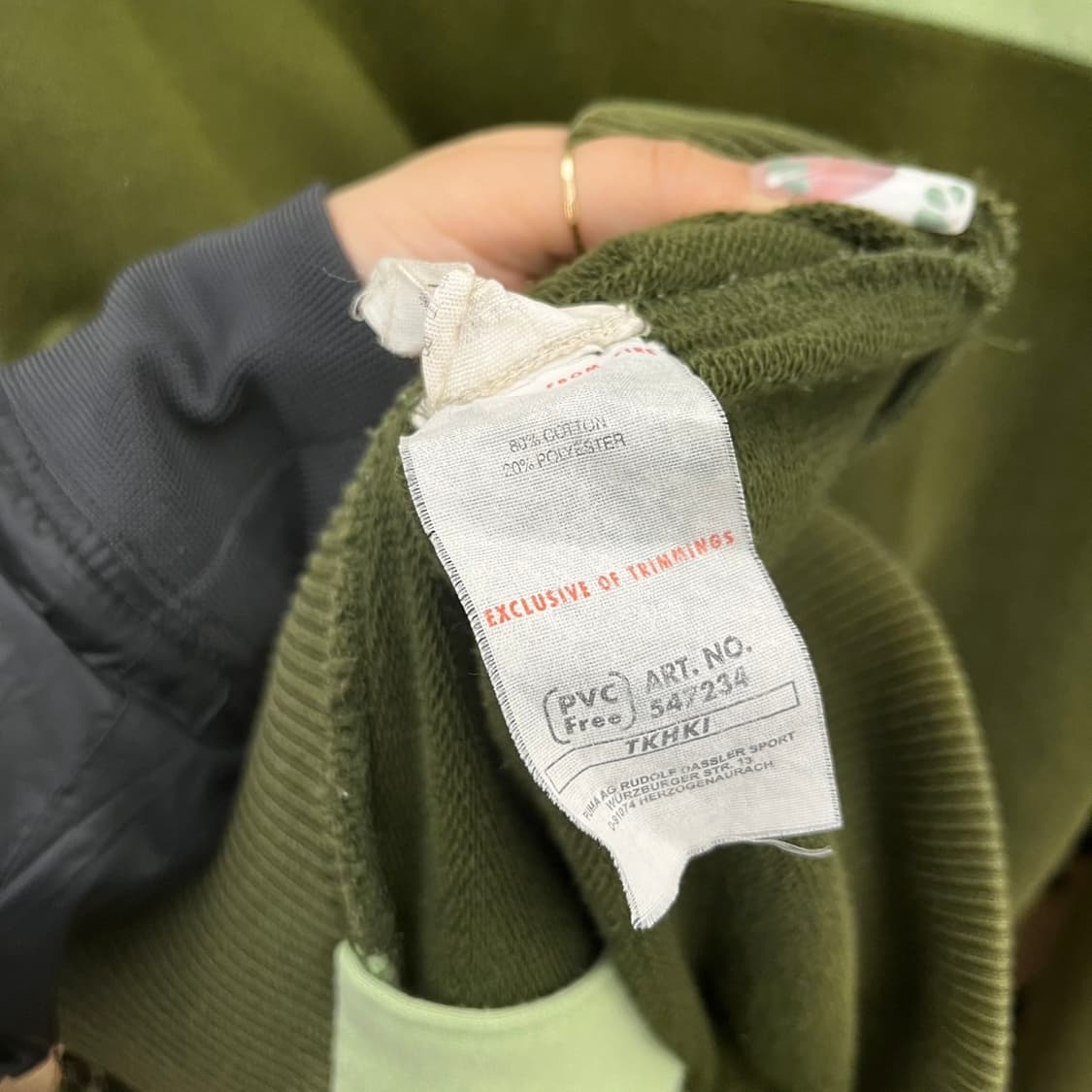 푸마 희귀 레트로 Y2K 키치 대장급 TKHKI 말차카키 집업 K0162 상품이미지6