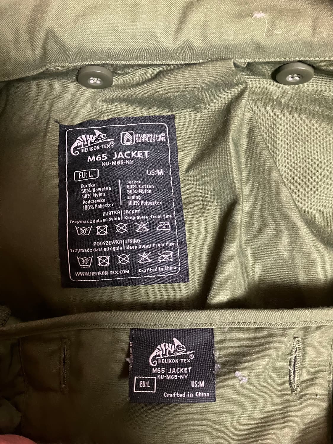 헬리콘텍스 M65 필드자켓 L (내피포함) 상품이미지4