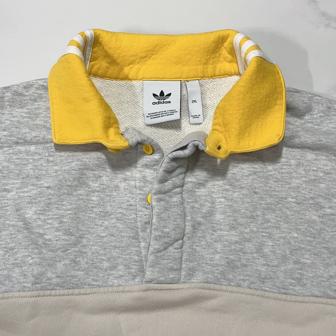 [정품] 아디다스 배색 하프 단추넥 [ 2XL ] 상품이미지4