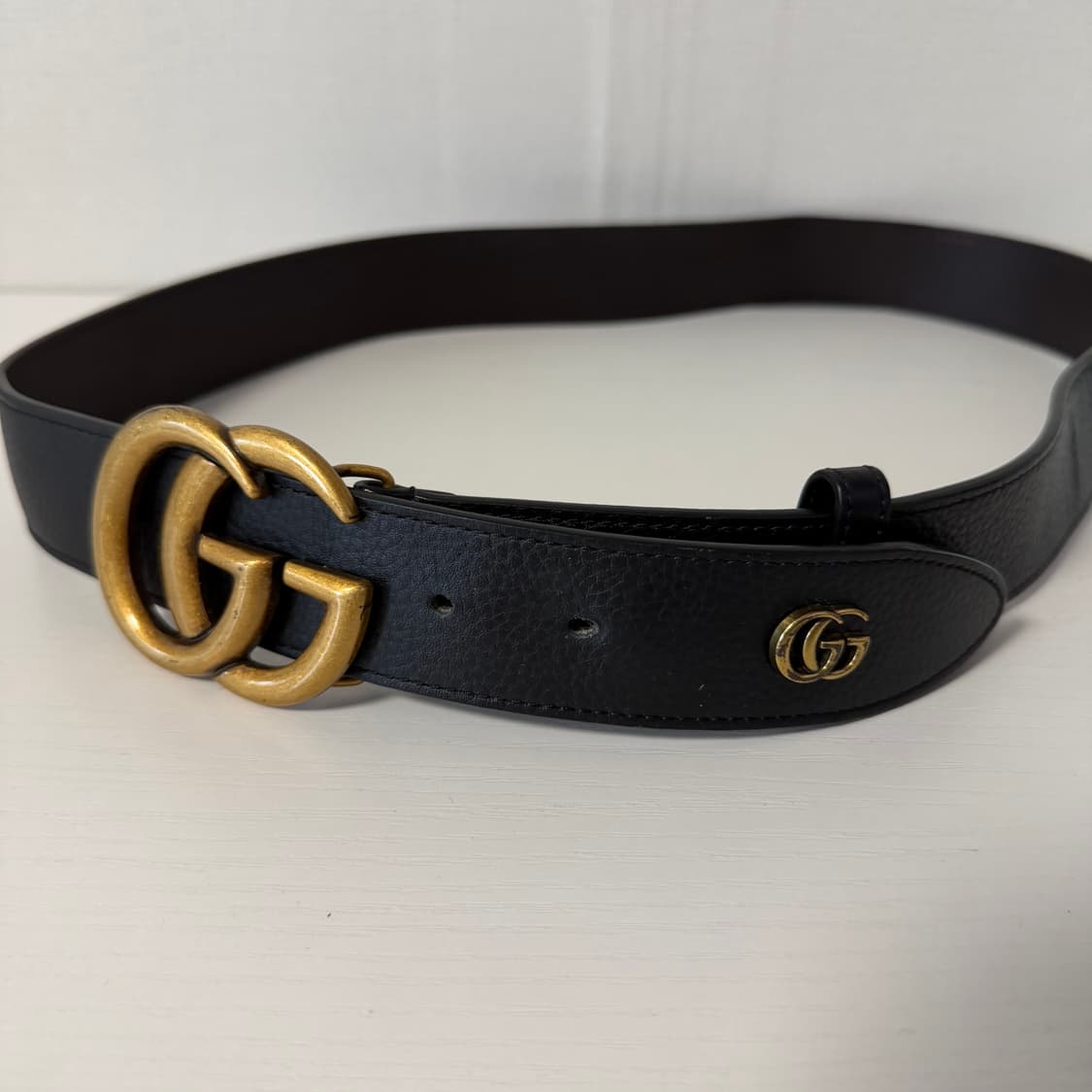 구찌 더블G 버클 레더 가죽 벨트 상품이미지5
