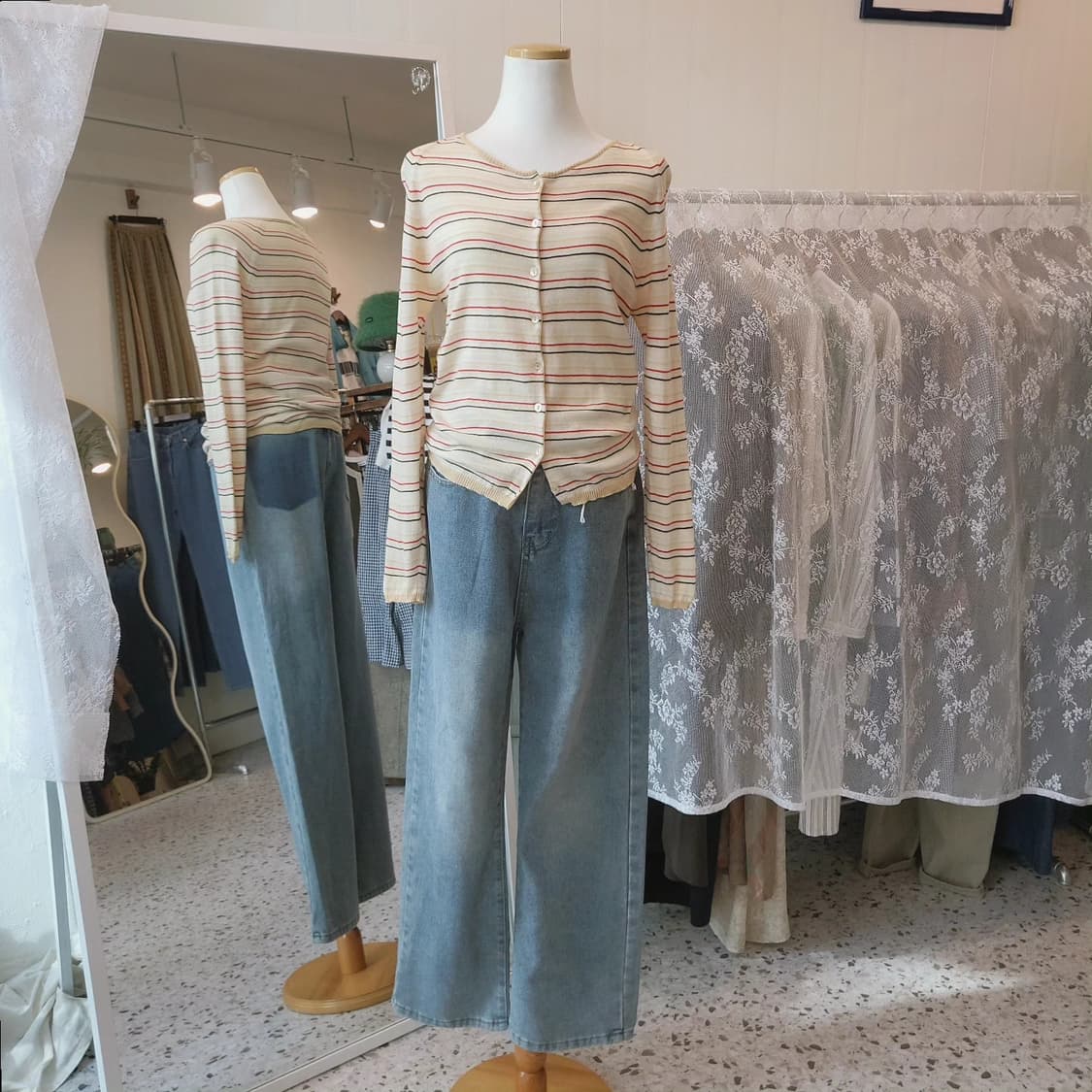 Cruciani 스트라이프 가디건(made in Italy) 상품이미지2