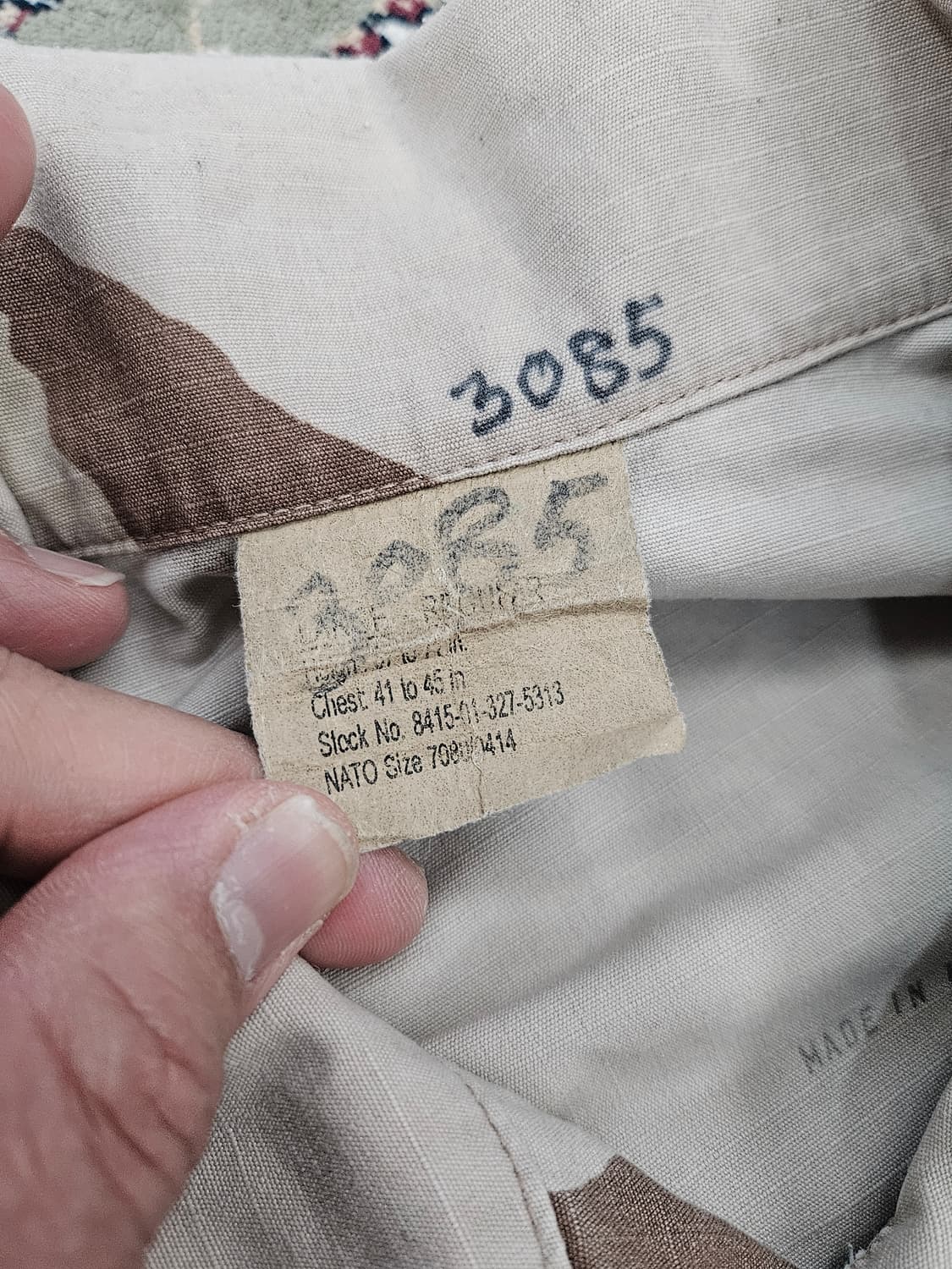 [최종할인] 00'US ARMY 풀패치 사막3색 BDU L-R 105 상품이미지3