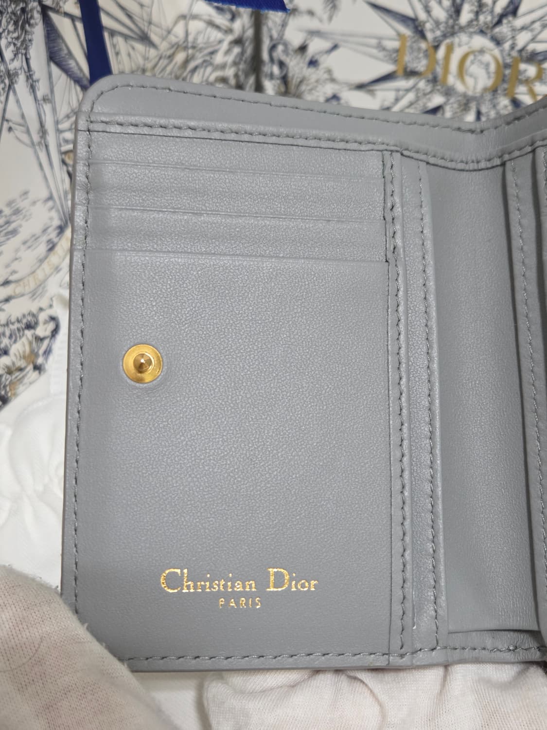 [새상품급] 디올 카로 컴팩트 반지갑 Gray 상품이미지8