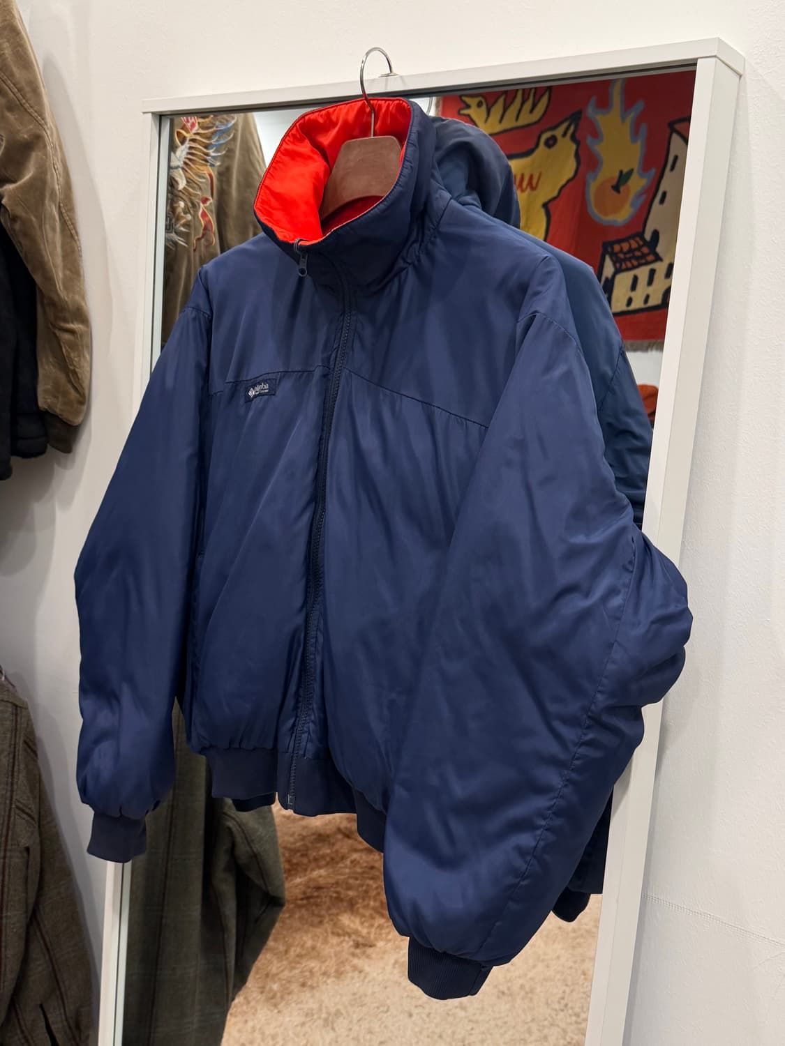 90s Columbia 컬럼비아 리버서블 덕 다운 푸퍼 자켓 상품이미지1