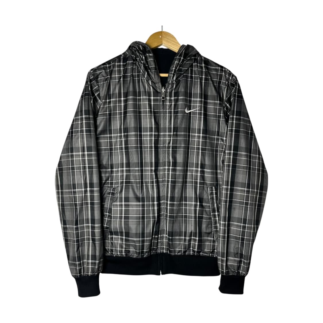 [NIKE] 나이키 리버시블 체크 배색 바람막이 후드집업 상품이미지1