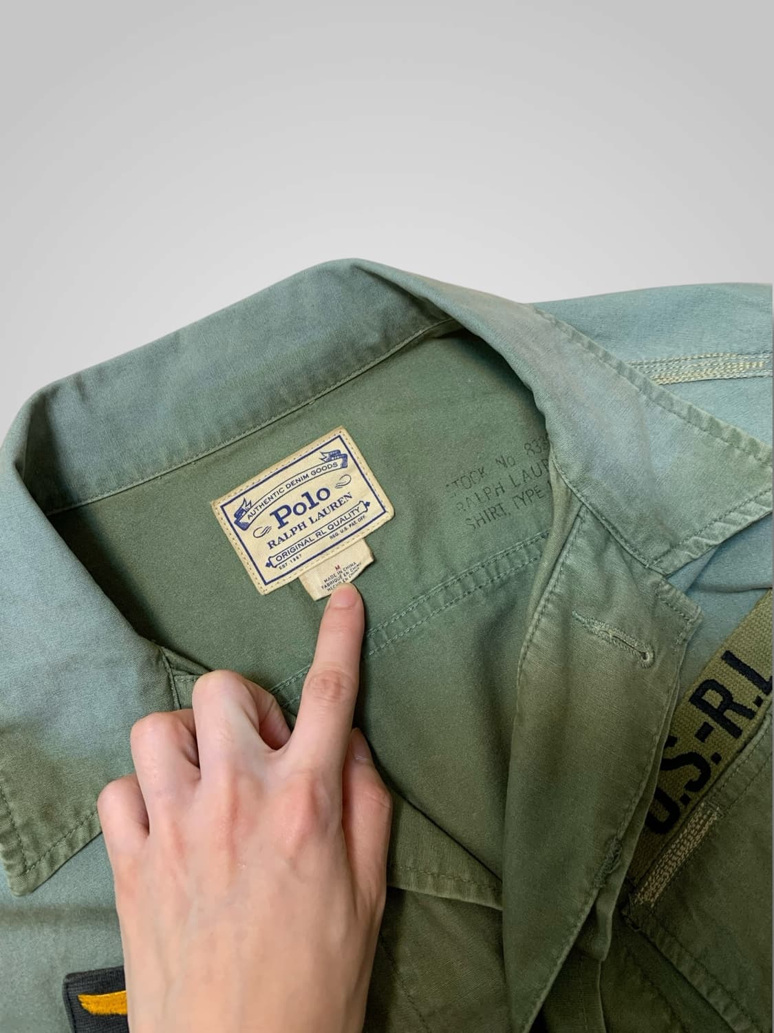 [M]폴로 밀리터리와팬패치 빈티지워싱 정글 퍼티그자켓 상품이미지2