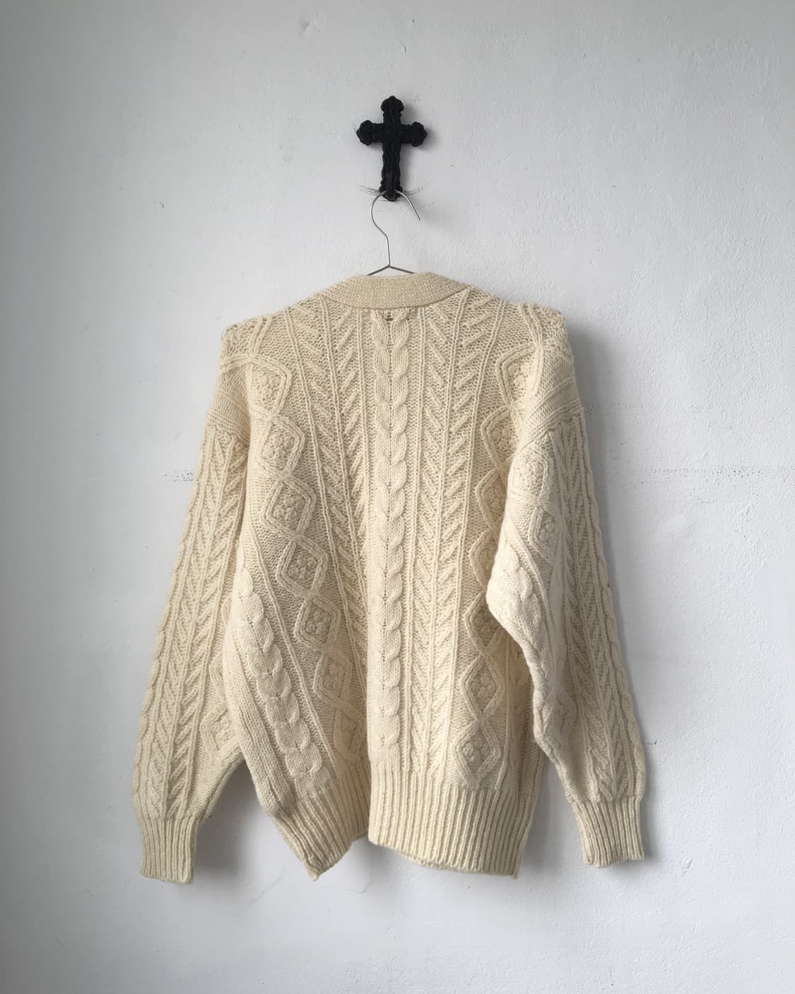 Cable pattern knit cardigan 상품이미지4
