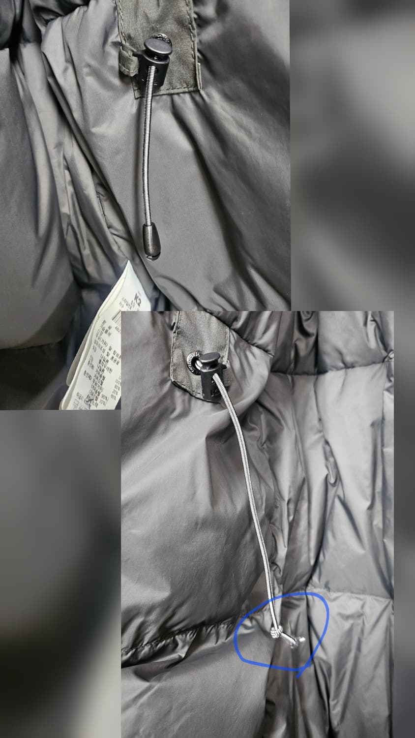 K2 여성패딩 66 씬에어 후드 구스다운자켓 오버핏 AD09 상품이미지6