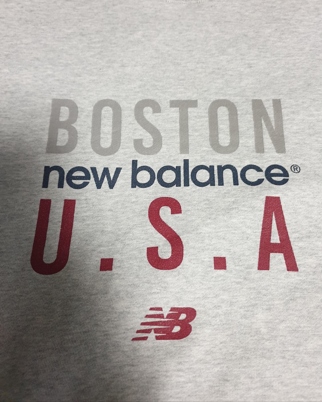 뉴발란스 USA 보스턴 프린팅 맨투맨 그레이 (2XL) 상품이미지2