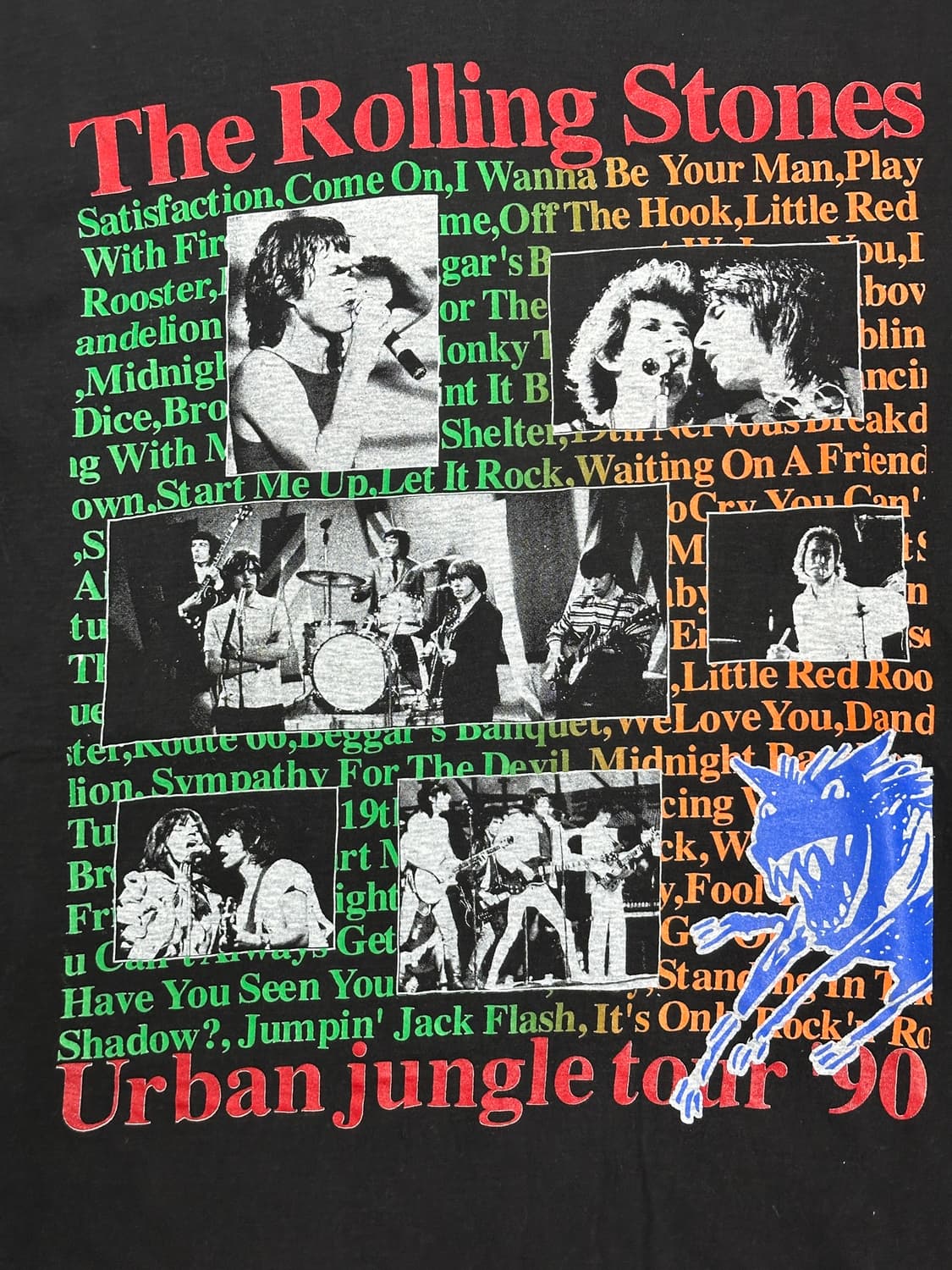 1990' Rolling stones Italia 투어 티셔츠 XXL 상품이미지3
