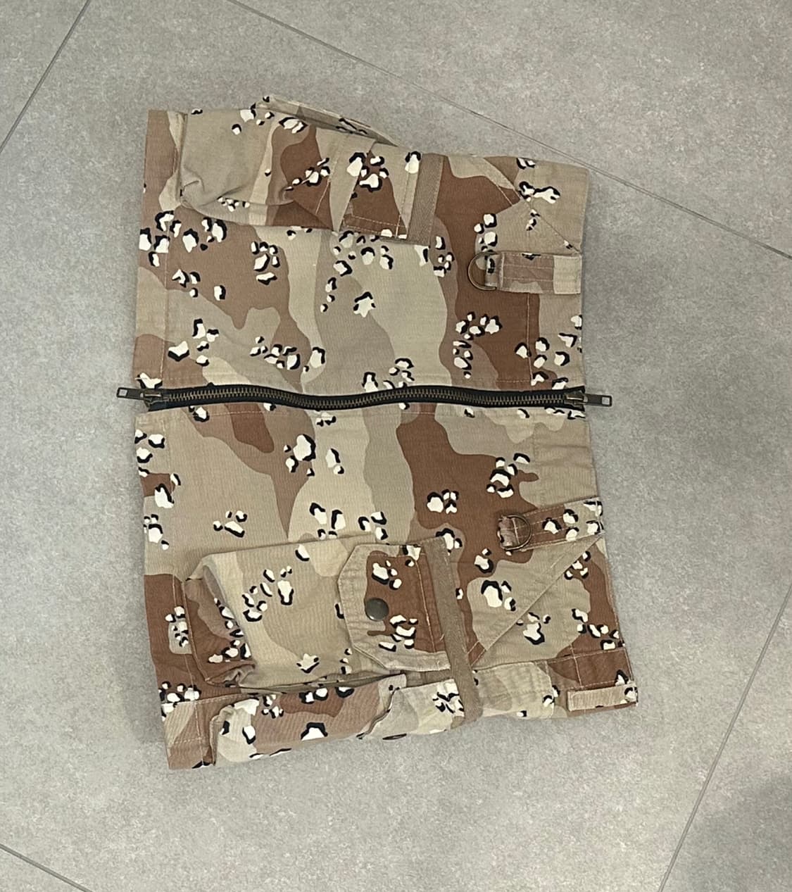 1) 에스이오 카고 코튼 미니 스커트 카모 상품이미지2