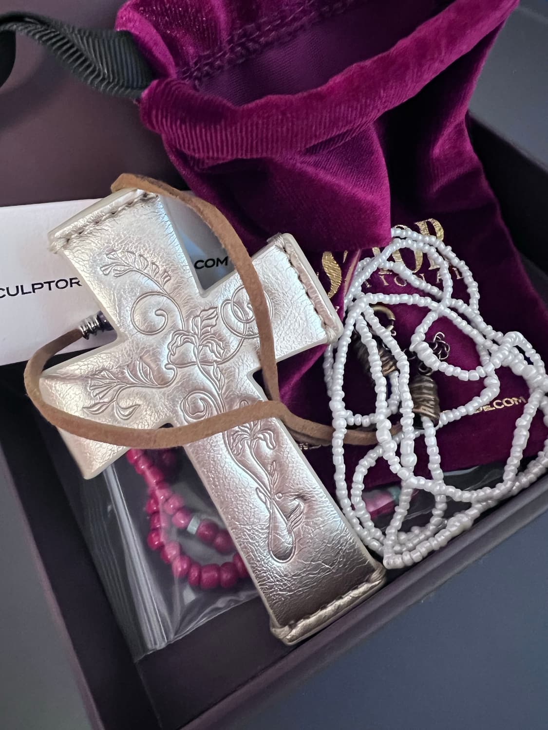 스컬프터 크로스 스트랩 레이어드 월렛 지갑 골드 카드홀더 상품이미지1