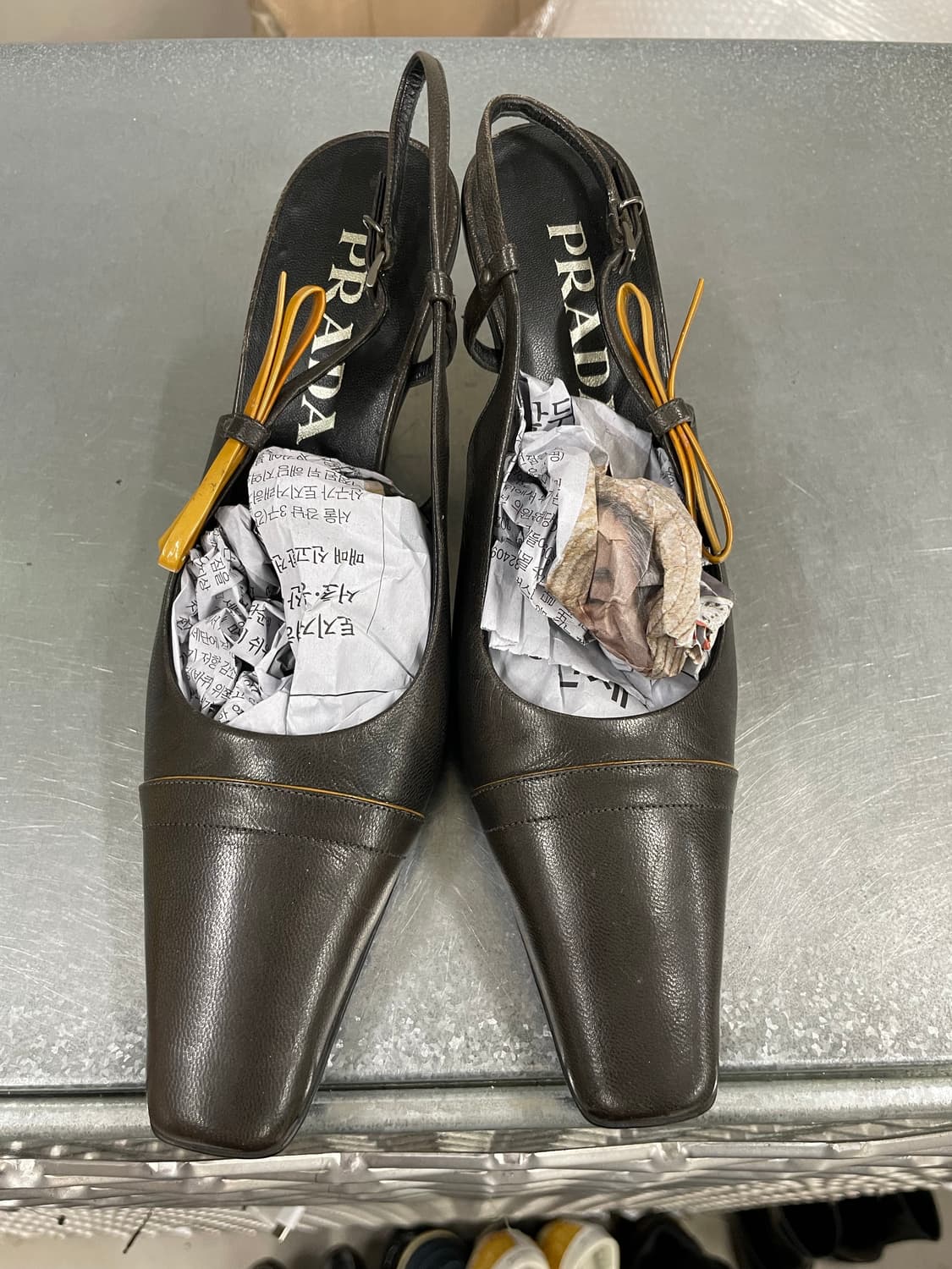 프라다 레더 슬링백 펌프스 36.5 (gr-4688) 상품이미지5