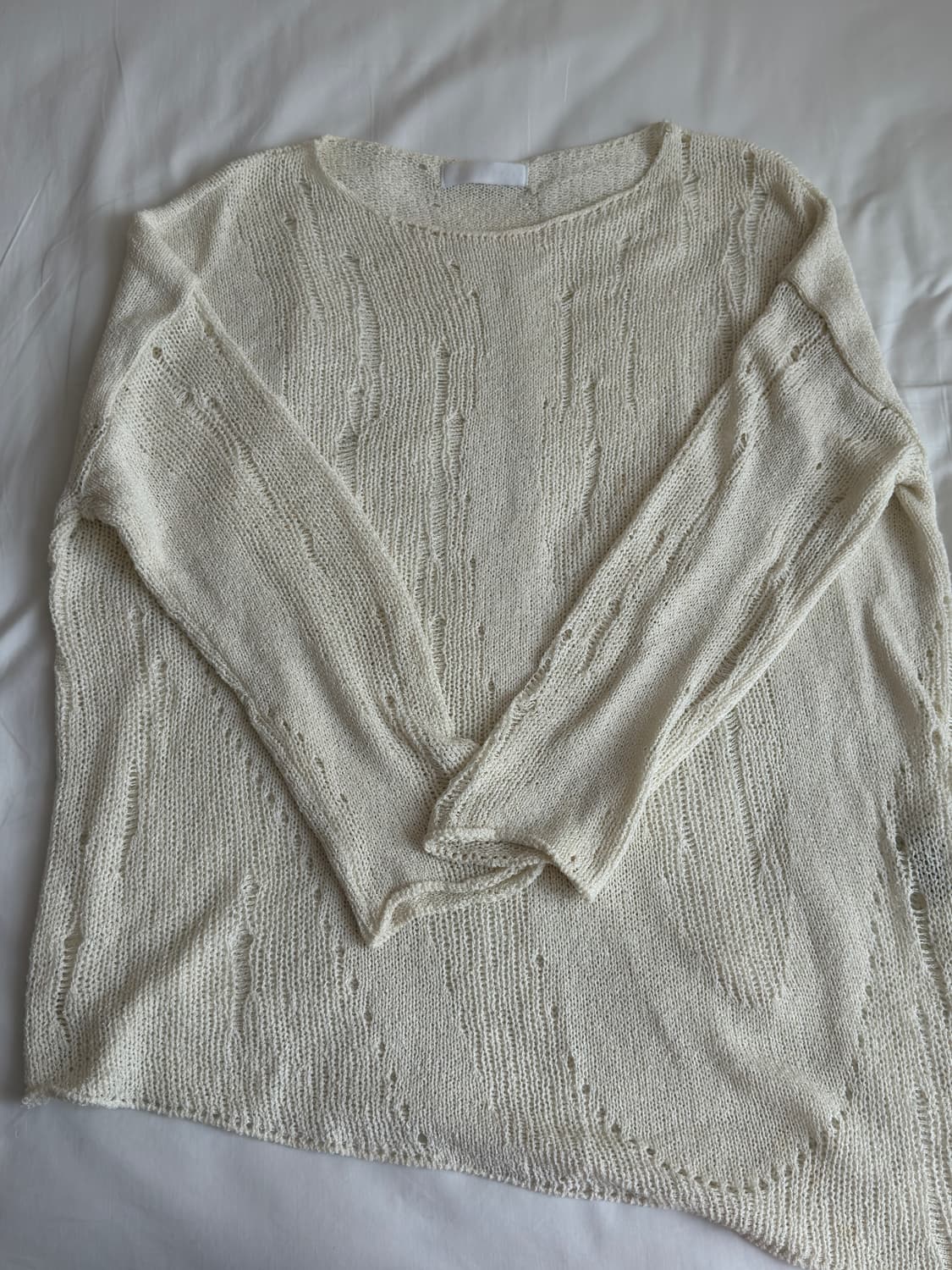 Brindled See-through Knit [ Ivory ] 상품이미지2