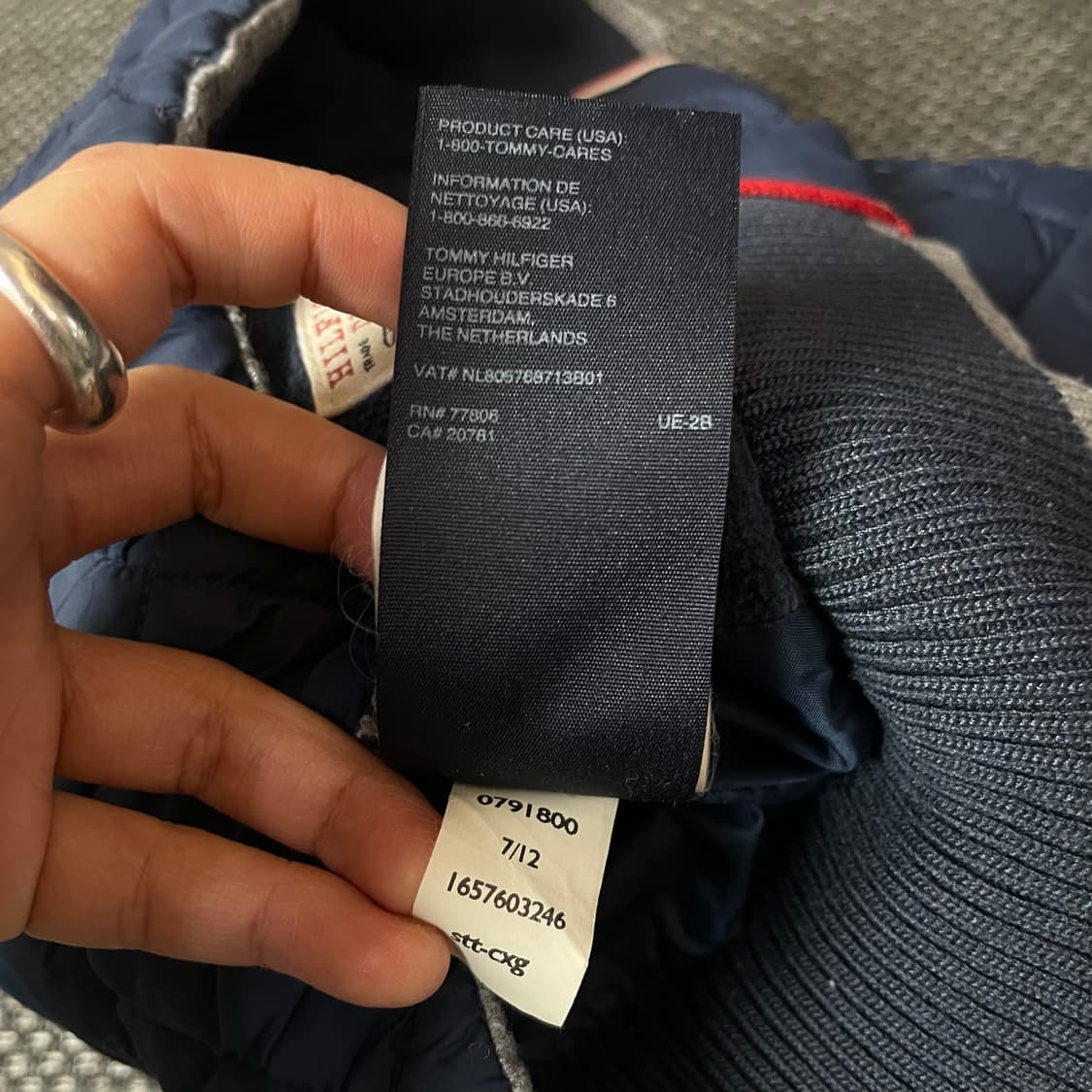타미힐피거 네이비 퀄팅 경량 패딩 S 상품이미지7
