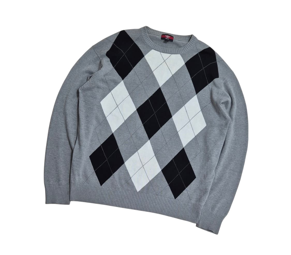 미즈노 아가일 니트 상품이미지1