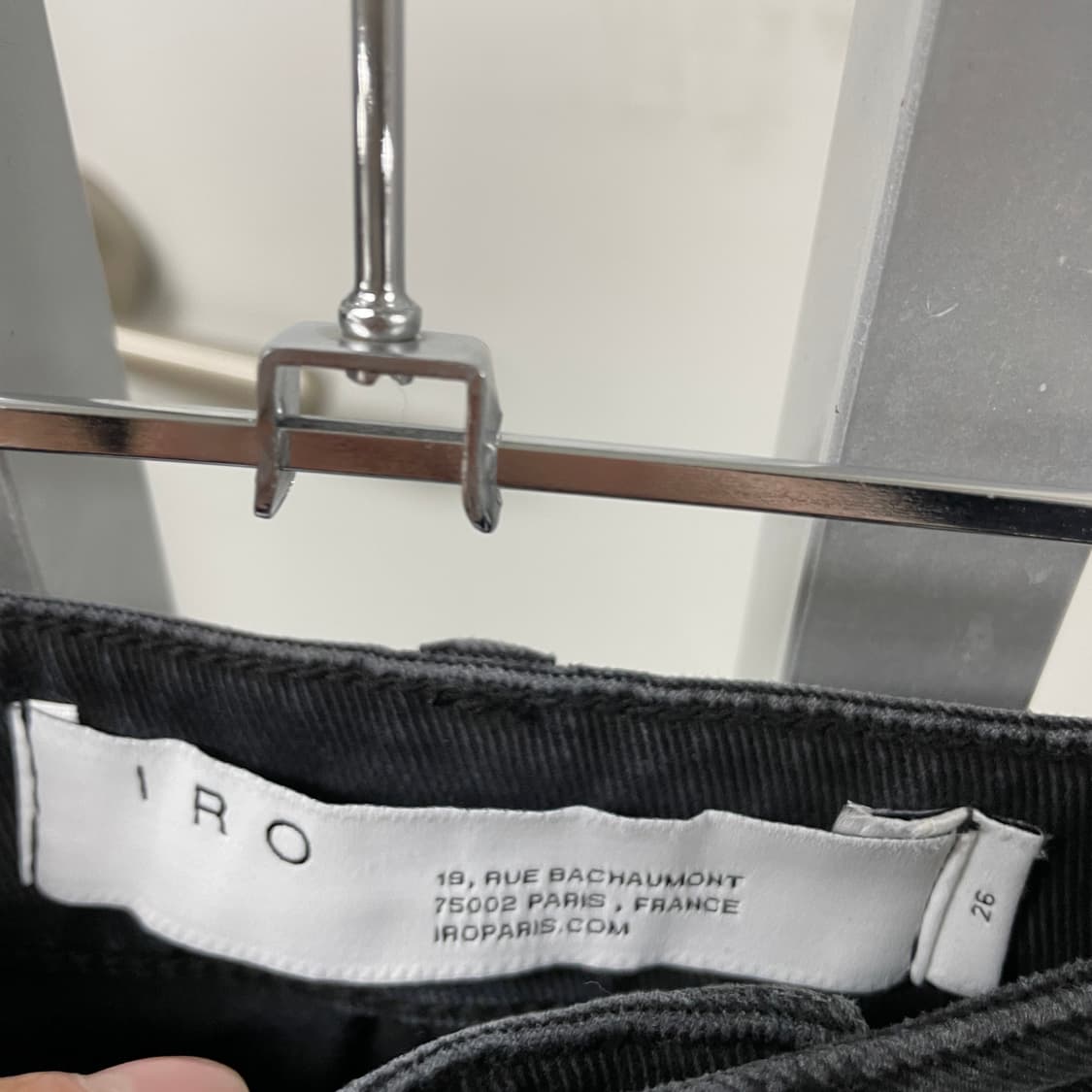 IRO 이로 블랙 데님 팬츠 26(W) 상품이미지5