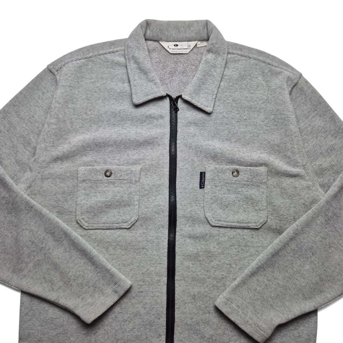 [L] 컬럼비아 90s 카라 후리스 집업 made in USA 상품이미지3