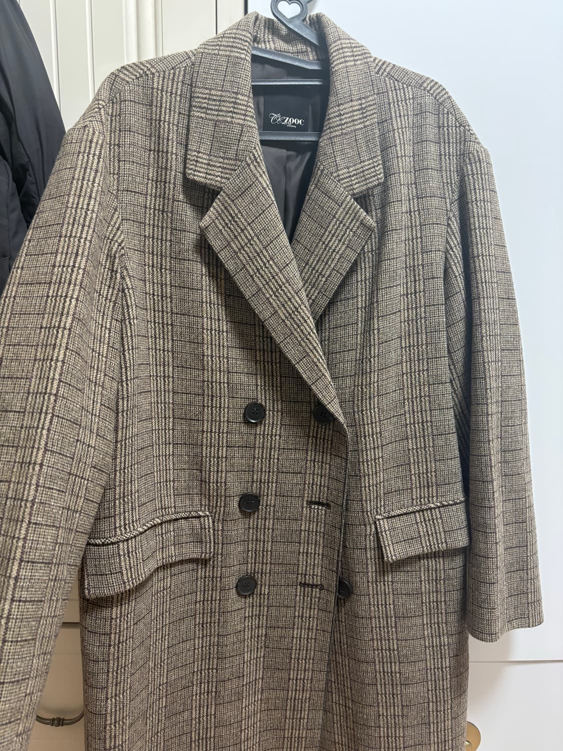 쥬크 체크 코트 상품이미지1