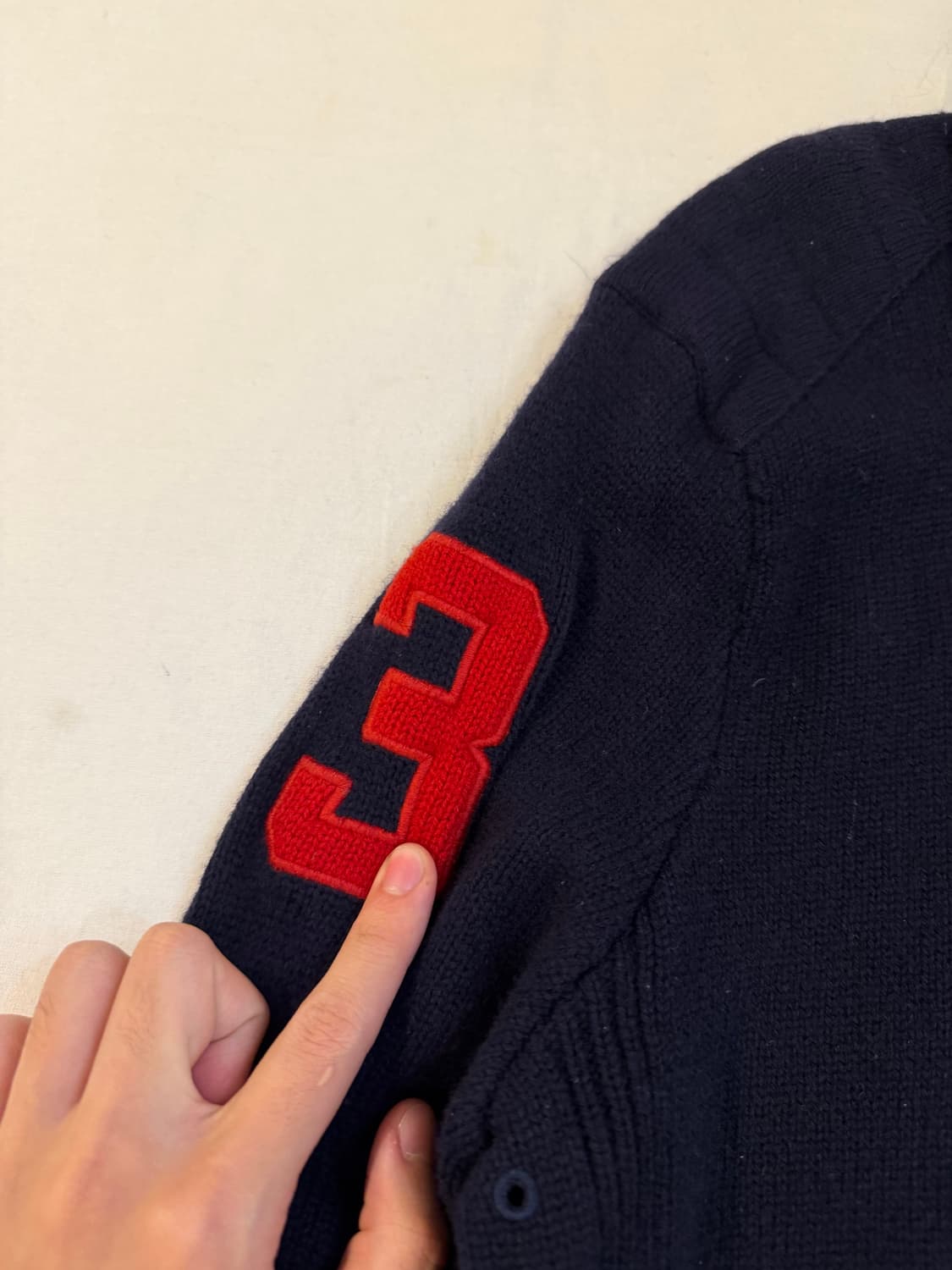 새상품급) 폴로 빅포니 치프키프 반집업 램스울 니트 상품이미지2