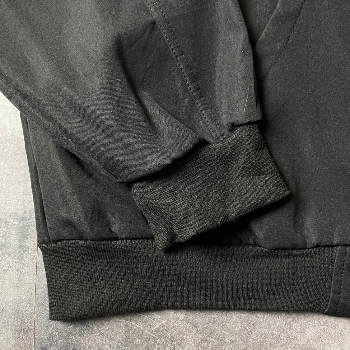 UNKNOWN 빈티지 블랙 벨벳라이닝 후드집업 A00378 상품이미지5