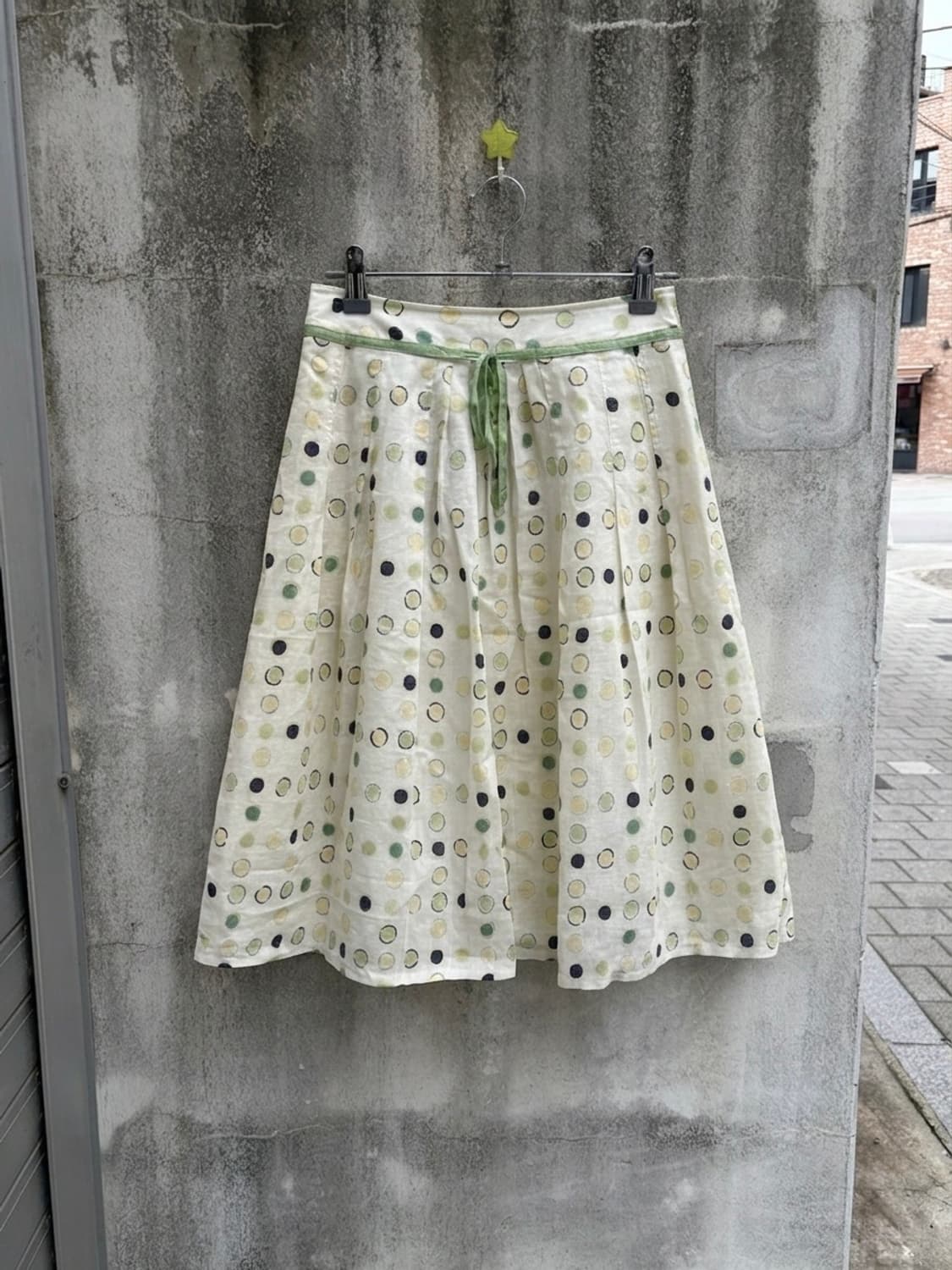 Green pea pebble skirt 상품이미지1