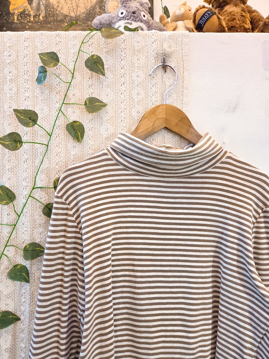 스트라이프 목폴라 슬리브 상품이미지2