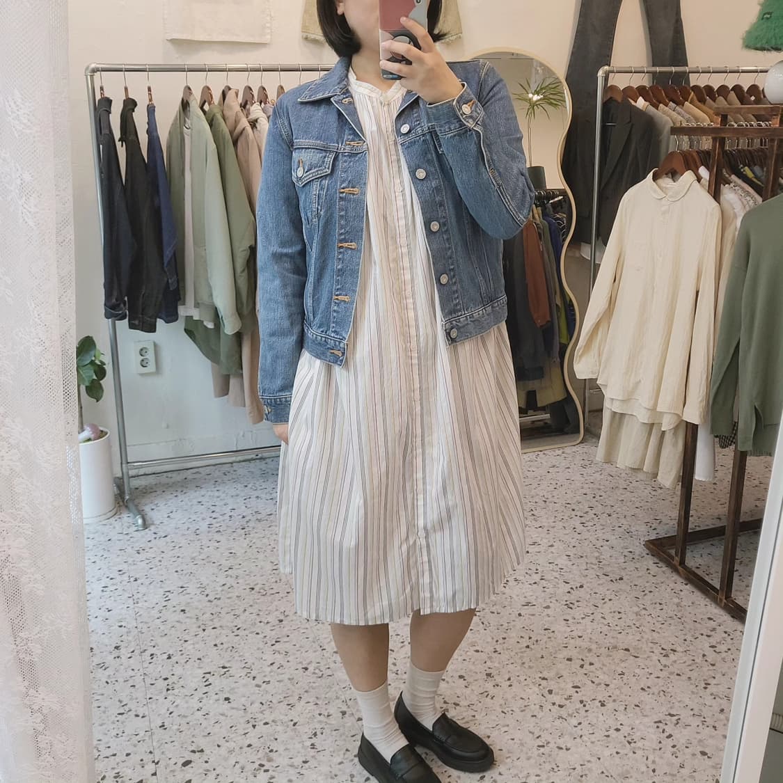 Cloud nine 멀티스트라이프 롱셔츠 원피스 상품이미지9