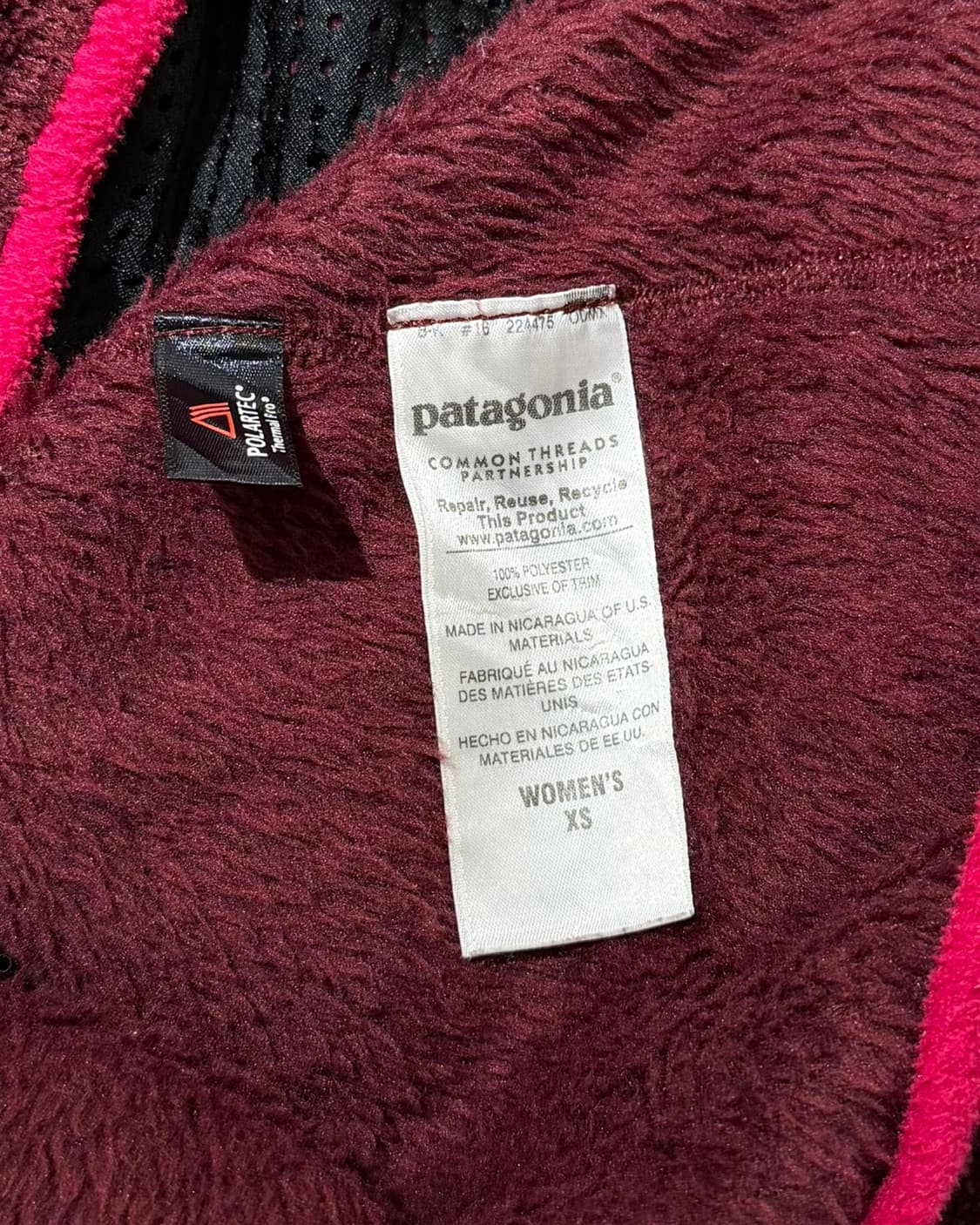파타고니아 우먼스 버건디 리툴 스냅티 풀오버 플리스 상품이미지8