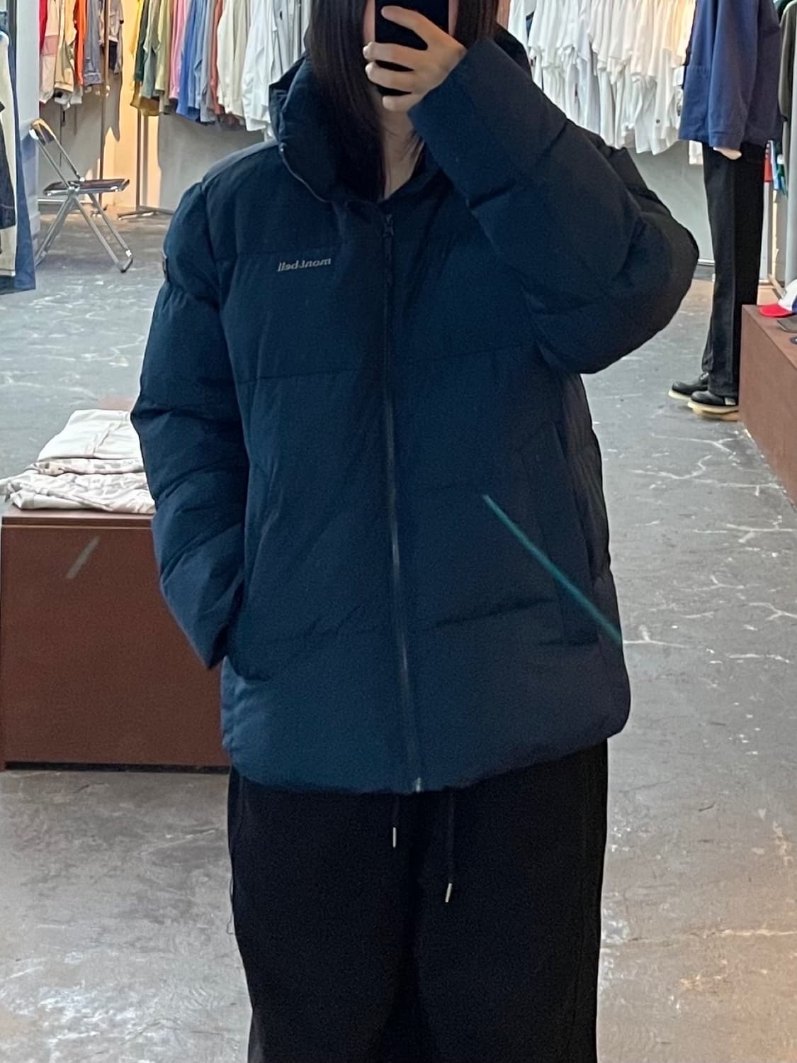 몽벨 청록 후드 패딩 H1389 상품이미지1