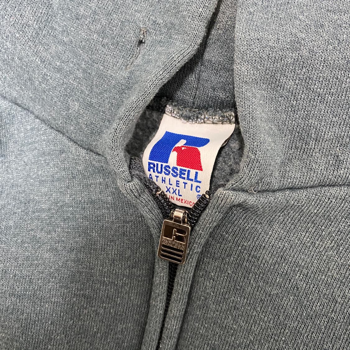 90년대 러셀 에슬레틱 후드집업 페이디드 틸 그린  상품이미지3