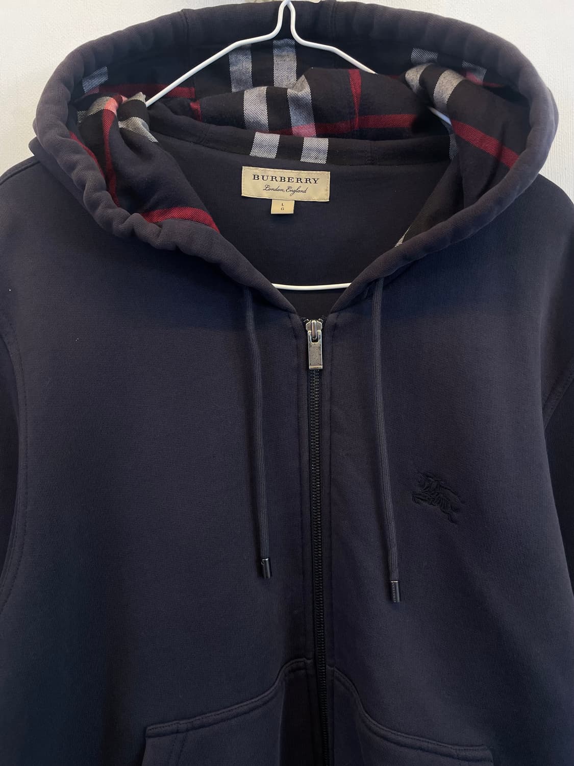 정품 버버리 네이비 후드집업 L:) 상품이미지3