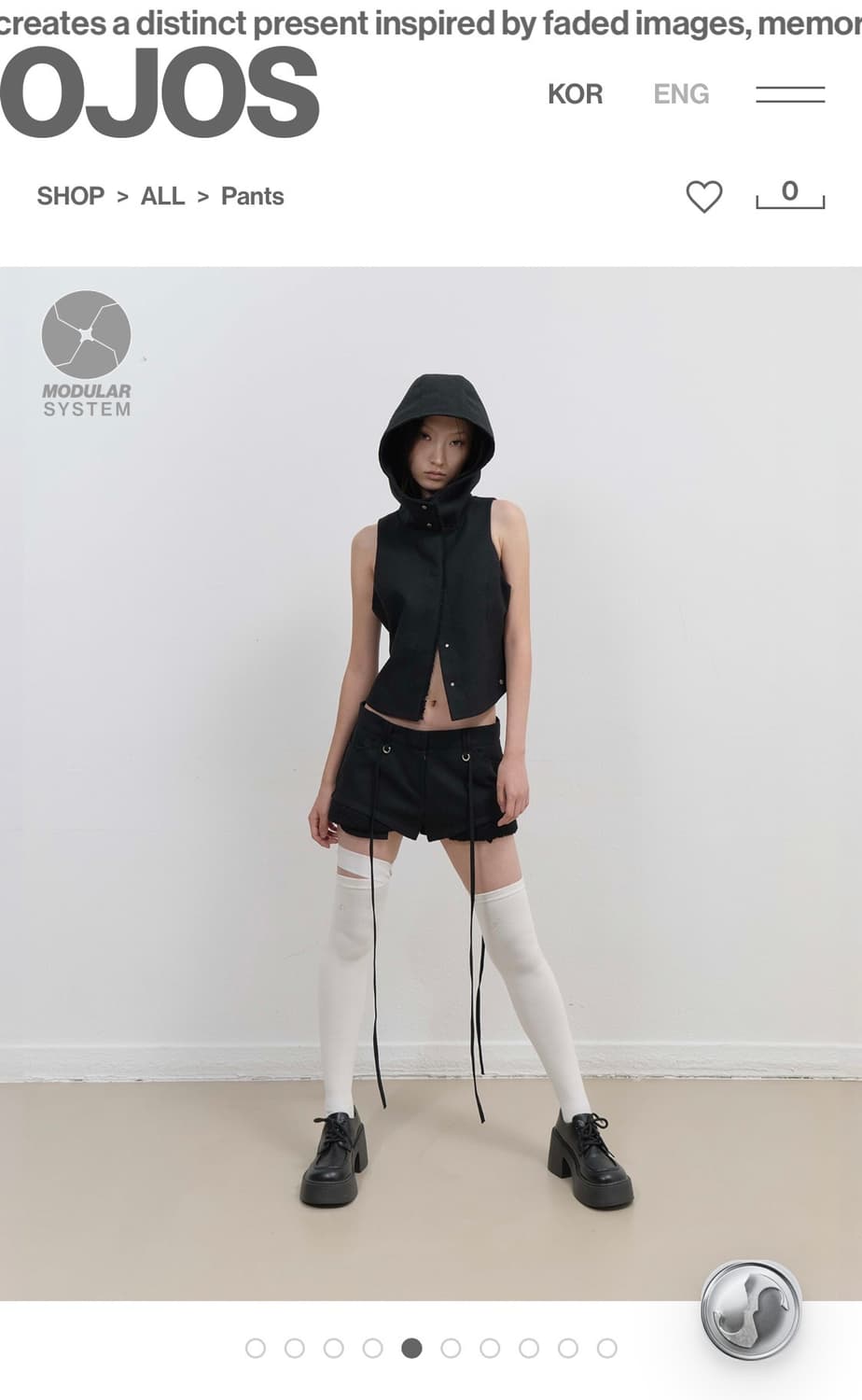 오호스 마이크로 울 쇼츠 블랙 상품이미지3