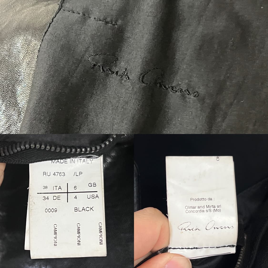 릭오웬스 09FW "CRUST" Berger 레더 자켓  상품이미지7