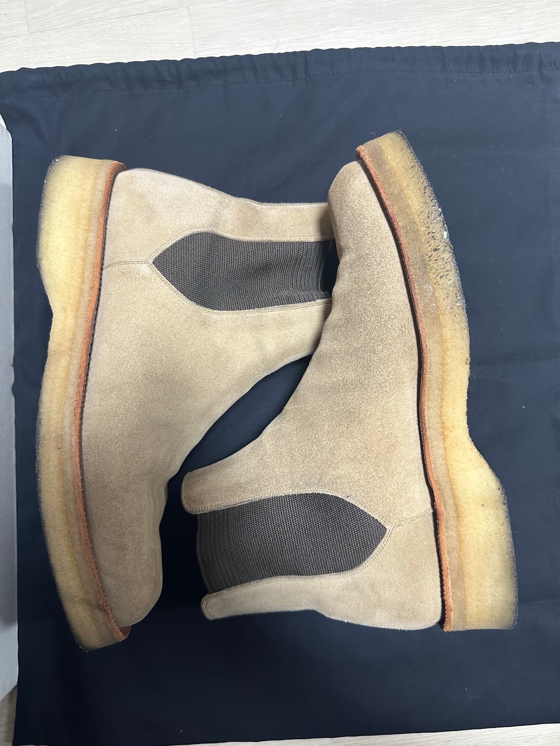 AURALEE 오라리 첼시 스웨이드 스퀘어토 부츠 상품이미지3