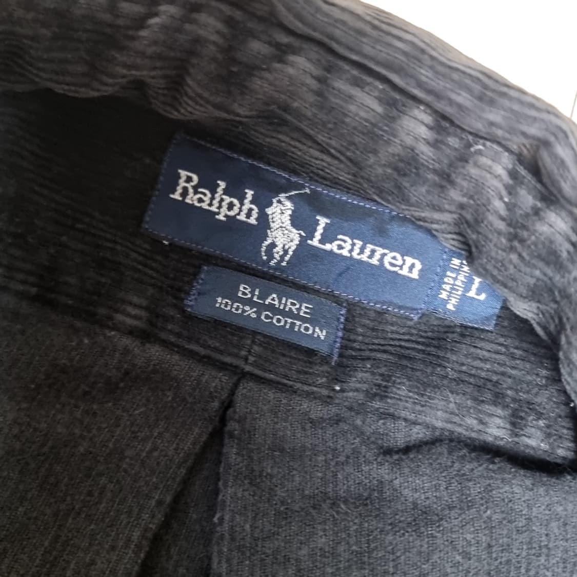 빈티지 폴로 랄프로렌 블랙 코듀로이 셔츠(100-105) 상품이미지3